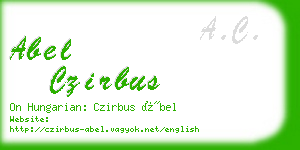 abel czirbus business card